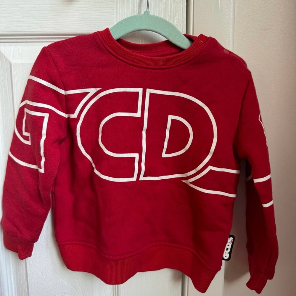 GCDS mini kids logo print cotton sweater 3yrs